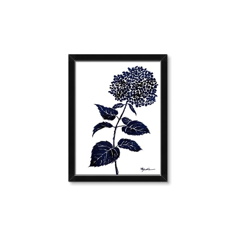 Picture of Blue Flower on White II  _GroupedProduct_Rectangle_Portrait_Framed_Matted_