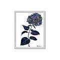 Picture of Blue Flower on White II  _GroupedProduct_Rectangle_Portrait_Framed_Matted_