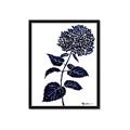 Picture of Blue Flower on White II  _GroupedProduct_Rectangle_Portrait_Framed_Matted_