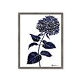 Picture of Blue Flower on White II  _GroupedProduct_Rectangle_Portrait_Framed_Matted_