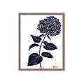 Picture of Blue Flower on White II  _GroupedProduct_Rectangle_Portrait_Framed_Matted_