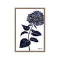 Picture of Blue Flower on White II  _GroupedProduct_Rectangle_Portrait_Framed_Matted_