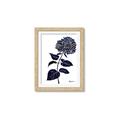 Picture of Blue Flower on White II  _GroupedProduct_Rectangle_Portrait_Framed_Matted_