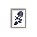 Picture of Blue Flower on White II  _GroupedProduct_Rectangle_Portrait_Framed_Matted_