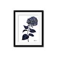 Picture of Blue Flower on White II  _GroupedProduct_Rectangle_Portrait_Framed_Matted_