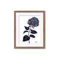 Picture of Blue Flower on White II  _GroupedProduct_Rectangle_Portrait_Framed_Matted_