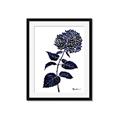 Picture of Blue Flower on White II  _GroupedProduct_Rectangle_Portrait_Framed_Matted_