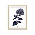 Picture of Blue Flower on White II  _GroupedProduct_Rectangle_Portrait_Framed_Matted_