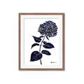 Picture of Blue Flower on White II  _GroupedProduct_Rectangle_Portrait_Framed_Matted_