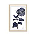 Picture of Blue Flower on White II  _GroupedProduct_Rectangle_Portrait_Framed_Matted_