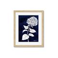 Picture of Flower on Blue I _GroupedProduct_Rectangle_Portrait_Framed_Matted_