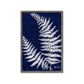 Picture of Fern on blue II _GroupedProduct_Rectangle_Portrait_Framed_Matted_