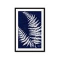 Picture of Fern on blue II _GroupedProduct_Rectangle_Portrait_Framed_Matted_