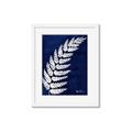 Picture of Fern on blue I  _GroupedProduct_Rectangle_Portrait_Framed_Matted_