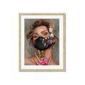 Picture of Masked Girl II _GroupedProduct_Rectangle_Portrait_Framed_Matted_