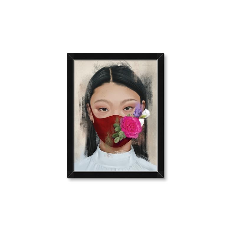 Picture of Masked Girl III _GroupedProduct_Rectangle_Portrait_Framed_Matted_