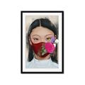 Picture of Masked Girl III _GroupedProduct_Rectangle_Portrait_Framed_Matted_