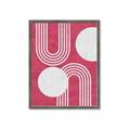Picture of Bright Pink Abstract I  _GroupedProduct_Rectangle_Portrait_Framed_Matted_