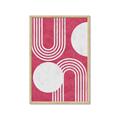 Picture of Bright Pink Abstract I  _GroupedProduct_Rectangle_Portrait_Framed_Matted_