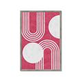 Picture of Bright Pink Abstract I  _GroupedProduct_Rectangle_Portrait_Framed_Matted_