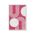 Picture of Bright Pink Abstract I  _GroupedProduct_Rectangle_Portrait_Framed_Matted_