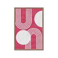 Picture of Bright Pink Abstract I  _GroupedProduct_Rectangle_Portrait_Framed_Matted_