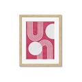Picture of Bright Pink Abstract I  _GroupedProduct_Rectangle_Portrait_Framed_Matted_