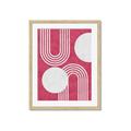 Picture of Bright Pink Abstract I  _GroupedProduct_Rectangle_Portrait_Framed_Matted_