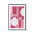 Picture of Bright Pink Abstract I  _GroupedProduct_Rectangle_Portrait_Framed_Matted_