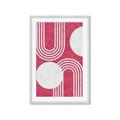 Picture of Bright Pink Abstract I  _GroupedProduct_Rectangle_Portrait_Framed_Matted_