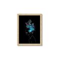 Picture of Neon Flower Girl on Black  _GroupedProduct_Rectangle_Portrait_Framed_Matted_