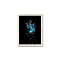 Picture of Neon Flower Girl on Black  _GroupedProduct_Rectangle_Portrait_Framed_Matted_
