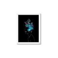 Picture of Neon Flower Girl on Black  _GroupedProduct_Rectangle_Portrait_Framed_Matted_