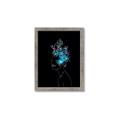 Picture of Neon Flower Girl on Black  _GroupedProduct_Rectangle_Portrait_Framed_Matted_