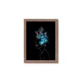 Picture of Neon Flower Girl on Black  _GroupedProduct_Rectangle_Portrait_Framed_Matted_
