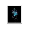 Picture of Neon Flower Girl on Black  _GroupedProduct_Rectangle_Portrait_Framed_Matted_