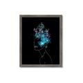 Picture of Neon Flower Girl on Black  _GroupedProduct_Rectangle_Portrait_Framed_Matted_