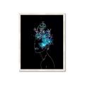 Picture of Neon Flower Girl on Black  _GroupedProduct_Rectangle_Portrait_Framed_Matted_