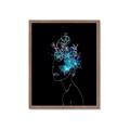 Picture of Neon Flower Girl on Black  _GroupedProduct_Rectangle_Portrait_Framed_Matted_