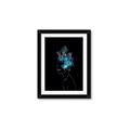Picture of Neon Flower Girl on Black  _GroupedProduct_Rectangle_Portrait_Framed_Matted_
