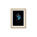 Picture of Neon Flower Girl on Black  _GroupedProduct_Rectangle_Portrait_Framed_Matted_