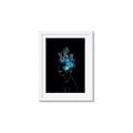 Picture of Neon Flower Girl on Black  _GroupedProduct_Rectangle_Portrait_Framed_Matted_