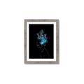 Picture of Neon Flower Girl on Black  _GroupedProduct_Rectangle_Portrait_Framed_Matted_