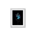 Picture of Neon Flower Girl on Black  _GroupedProduct_Rectangle_Portrait_Framed_Matted_