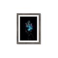 Picture of Neon Flower Girl on Black  _GroupedProduct_Rectangle_Portrait_Framed_Matted_