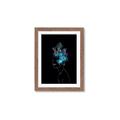 Picture of Neon Flower Girl on Black  _GroupedProduct_Rectangle_Portrait_Framed_Matted_