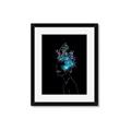 Picture of Neon Flower Girl on Black  _GroupedProduct_Rectangle_Portrait_Framed_Matted_