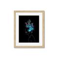 Picture of Neon Flower Girl on Black  _GroupedProduct_Rectangle_Portrait_Framed_Matted_