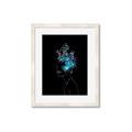 Picture of Neon Flower Girl on Black  _GroupedProduct_Rectangle_Portrait_Framed_Matted_