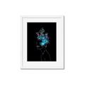 Picture of Neon Flower Girl on Black  _GroupedProduct_Rectangle_Portrait_Framed_Matted_